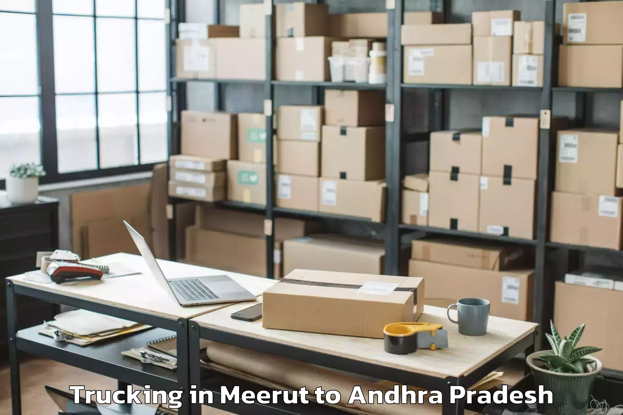 Efficient Meerut to Anaparthy Trucking